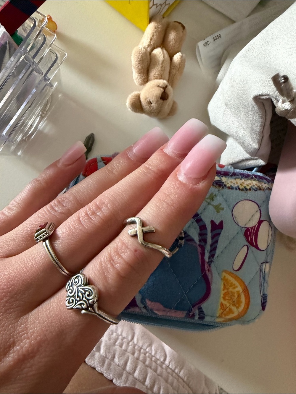 James Avery X initial ring